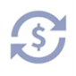 icon of a dollar sign with arrows around it